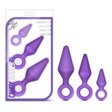 Blush Novelties Night Rimmer - Platinum Cured Puria Silicone Anal Plug Beginner Training Kit - 3 Sizes - Ultra Silk Smooth Butt 