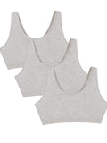 Fruit of the Loom Cotton Tank Bra for Women-Ultimate Comfort & Breathable Fit, Grey/Grey/Grey