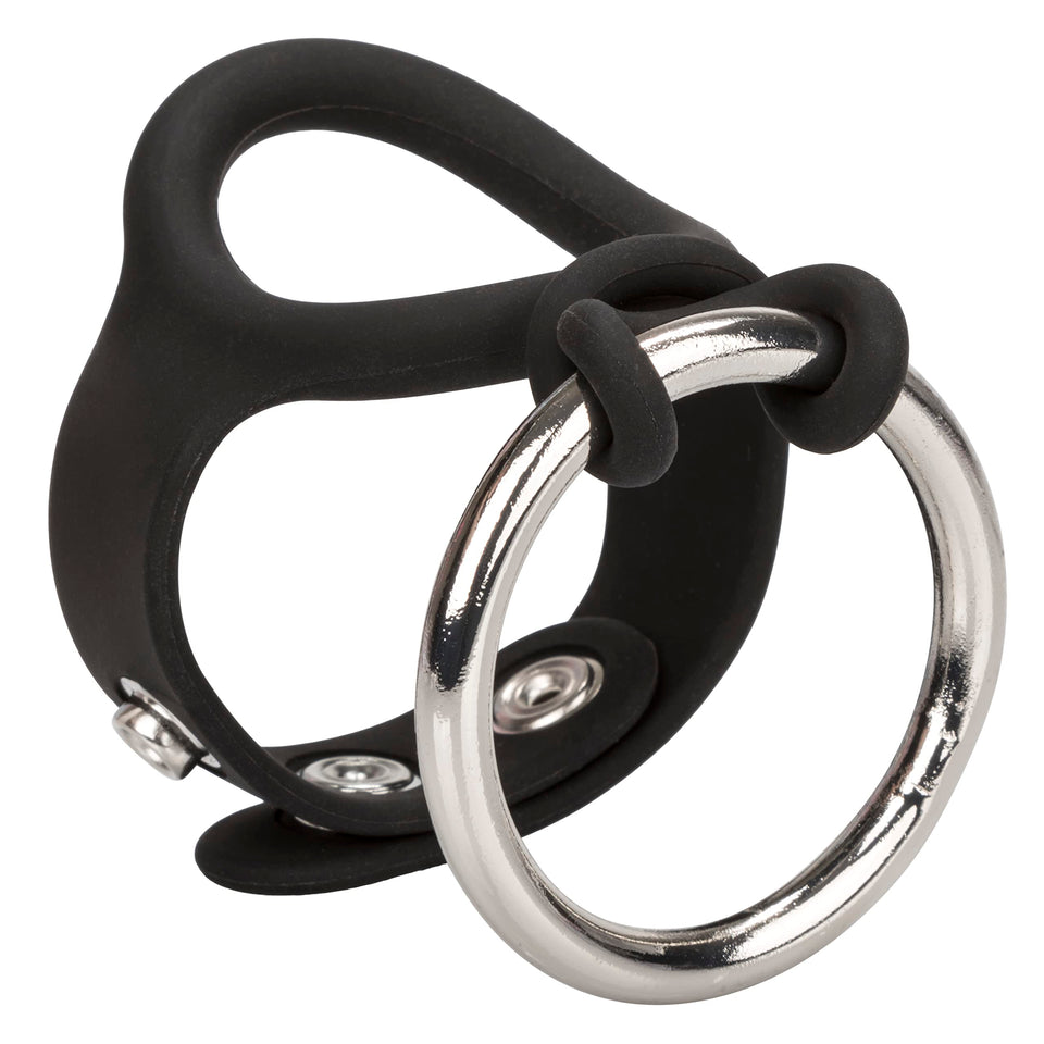 Calexotics Colt Enhancer Set - Silicone Male Enhancement Ring With Support Band - Sex Toys For Men - Black