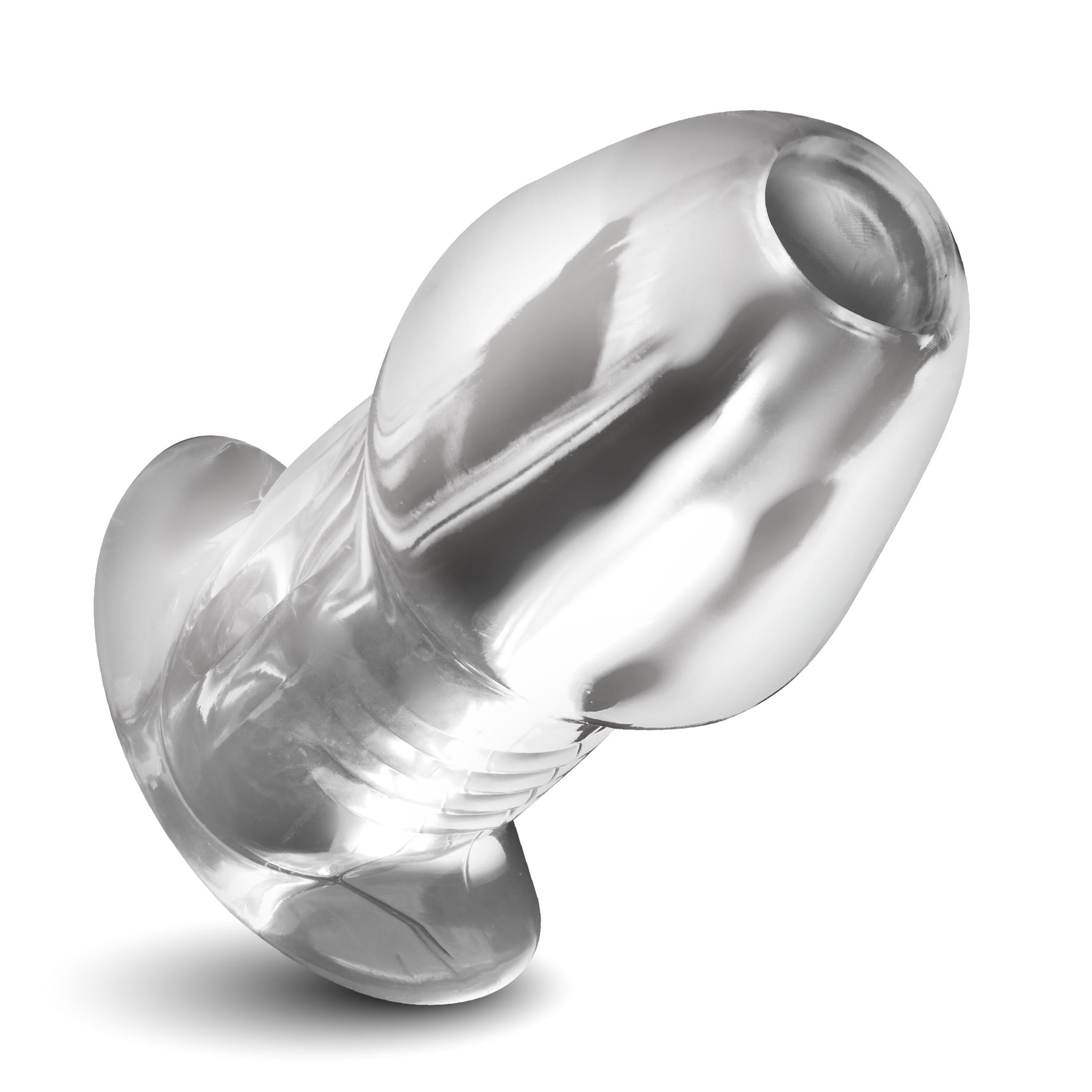 Master Series Dicked Clear Hollow Plug L