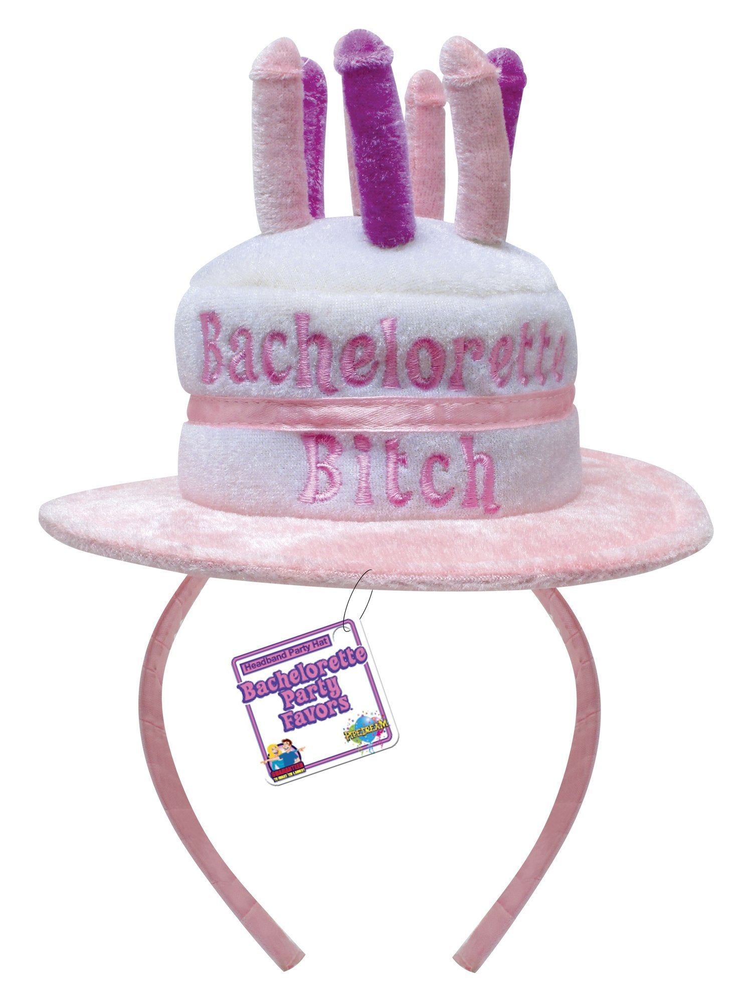Pipedream Bachelorette Party Headband Party Hat, Assorted Colors