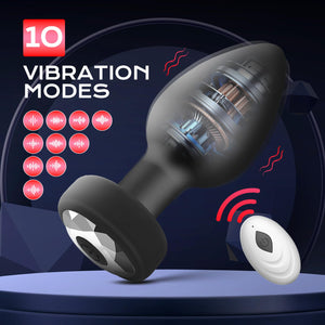 Anal Plug Adult Sex Toy with 2Pcs Butt Plug,Remote Control Vibrator with 10 Vibrating Modes, Male Sex Toys for Men Women and Cou