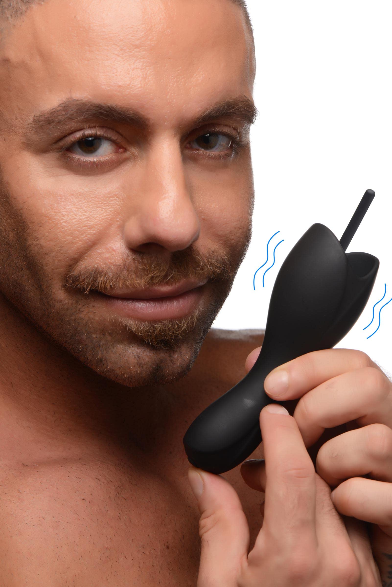 10X Vibrating Penis Head Teaser With Urethral Sounds - Black