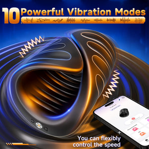Male Sex Toys for Men - Male Masturbator Penis Training Vibrator with APP Control, Vibrating Sex Toy Strokers Glans Trainer Stim