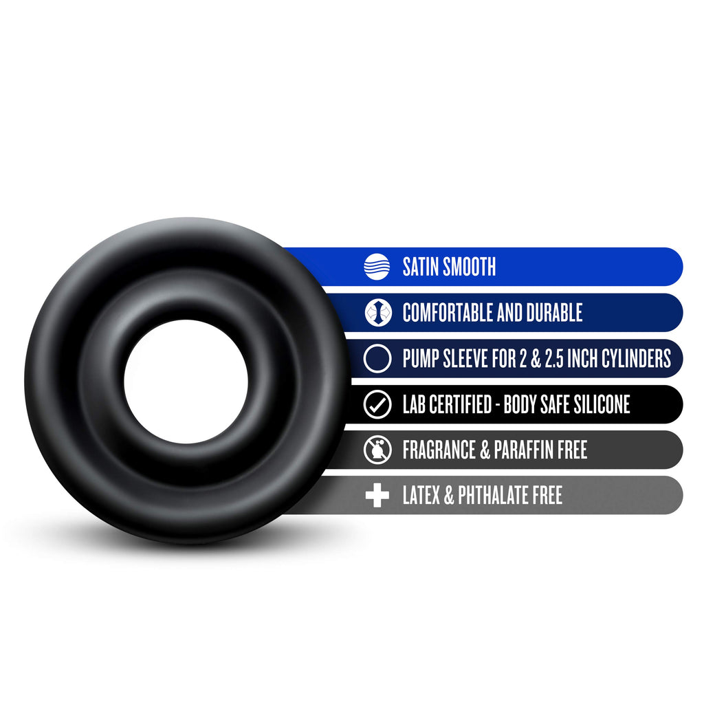 Blush Novelties, Performance Advanced Universal Silicone Pump Sleeve, Medium For 2'' To 2.5'' Cylinders, Comfortable & Durable,