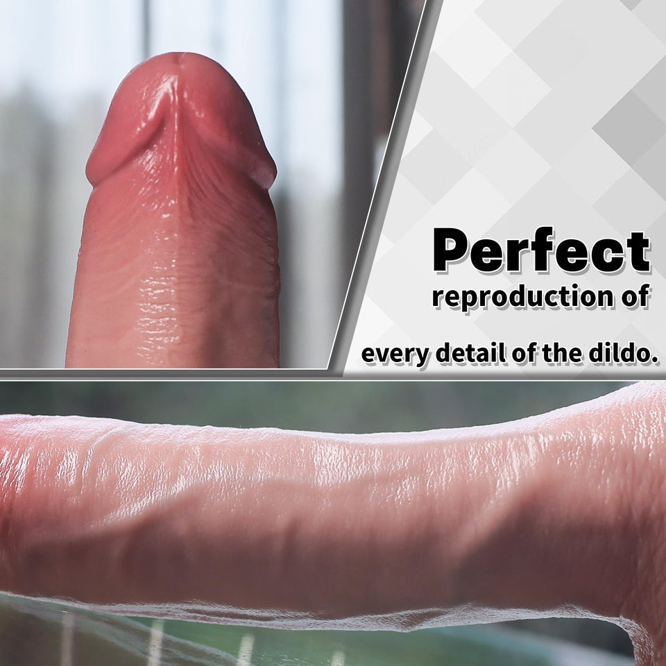 9.44 Inch Reproduction Handmade Long Huge Dildo with Suction Cup, Realistic Soft Silicone Dildos Large Adult Sex Toys,Lifelike T