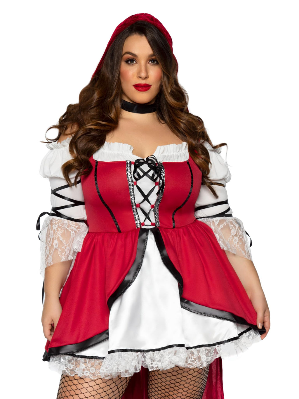 2 Pc Storybook Red Riding Hood - Sml/Med / Red/White