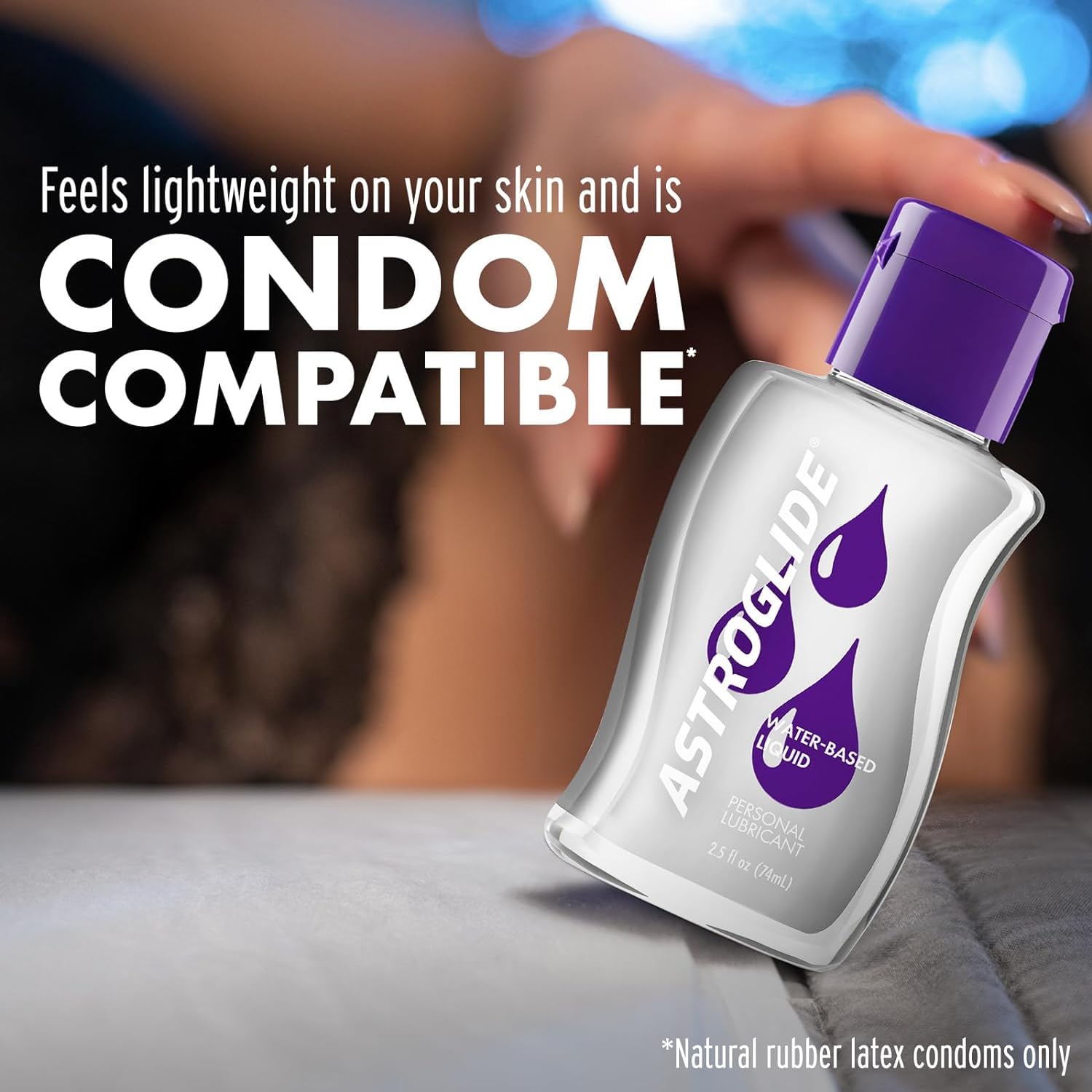 Astroglide Water Based Lube (2.5oz), Liquid Personal Lubricant, Long-Lasting Sex Lube for Men, Women and Couples, Travel-Friendl