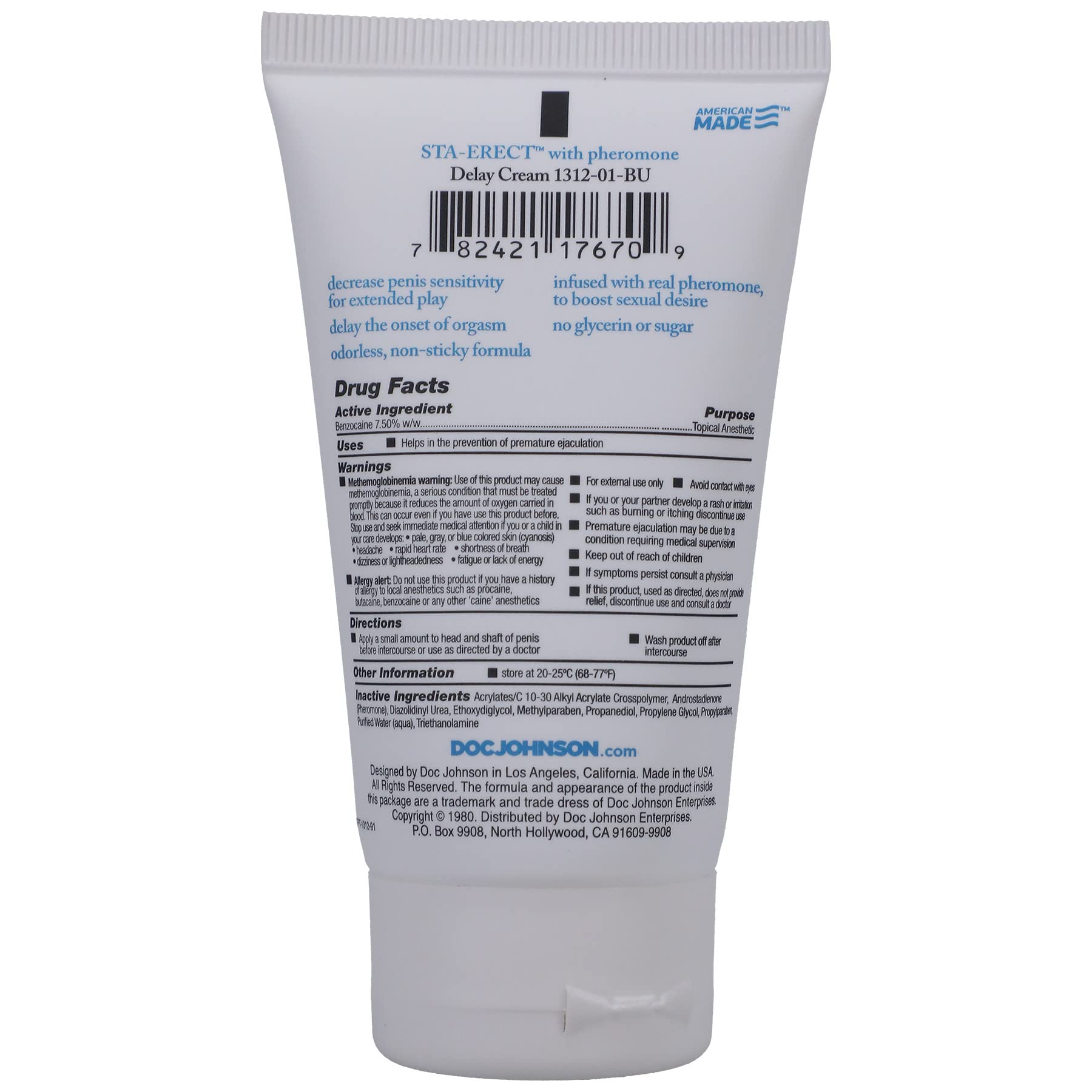Sta-Erect Creme 2Oz. Tube