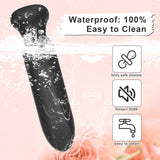 BAGGEST Black Silicone Bullet Vibrator for Women - 10 Vibration Modes, Waterproof, Portable G-Spot & Clitoral Toy, Small Size