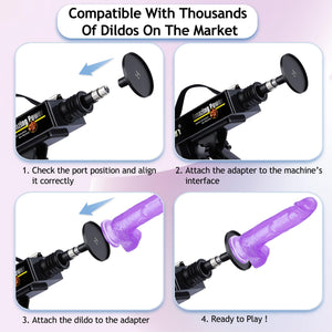 Sex Machine Fuck Machine with 3XLR Connector,Dildo Machine with Realistic Dildo, Love Machine Sex Toys 7 Attachments with Suctio