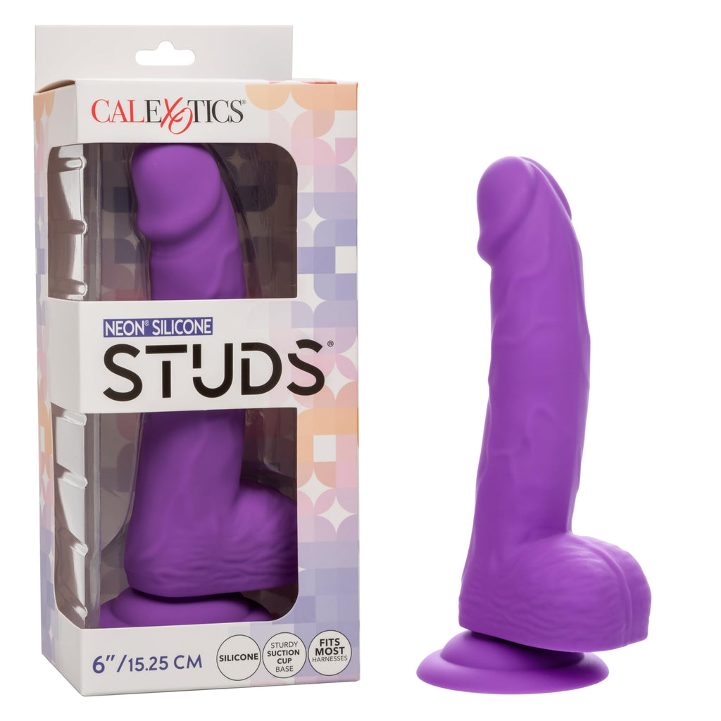Neon Silicone Studs 6In Purple