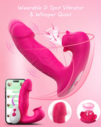 Rose Vibrator Toy for Woman,Sucking Dildo Stimulator with 9 Sucker Vibrators Modes,Remote Control G Spot Nipple Stimulation Sex