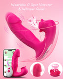 Rose Vibrator Toy for Woman,Sucking Dildo Stimulator with 9 Sucker Vibrators Modes,Remote Control G Spot Nipple Stimulation Sex