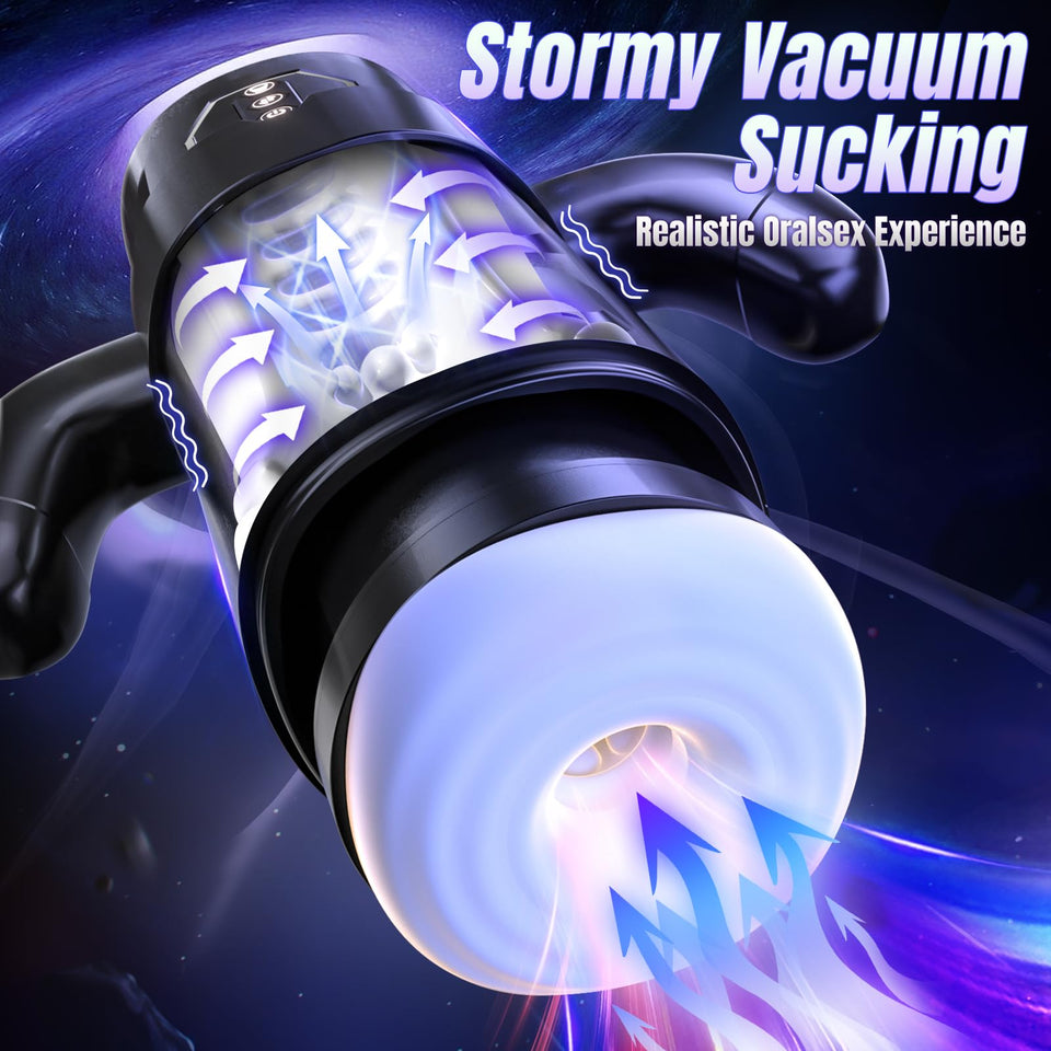 Cafatop Male Masturbator Sex Toys- Electric Men Sex Toys with 6 Thrusting & 3 Suction, Automatic Sucking Male Masturbation Cup w
