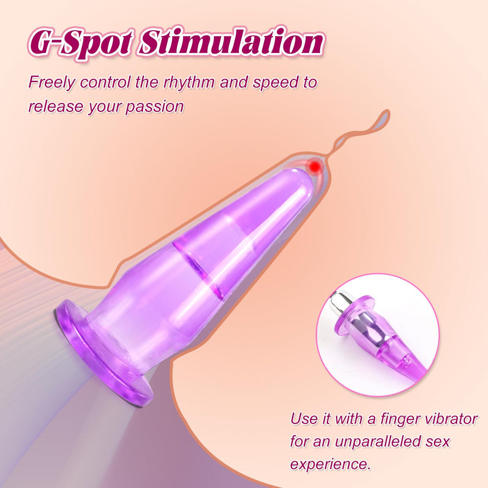 6Pcs Adult Finger Vibrator Accessories, Anal Butt Plug Finger Sleeve Vagina G-Spot Stimulator Anal Sex Toys for Adult Women Men