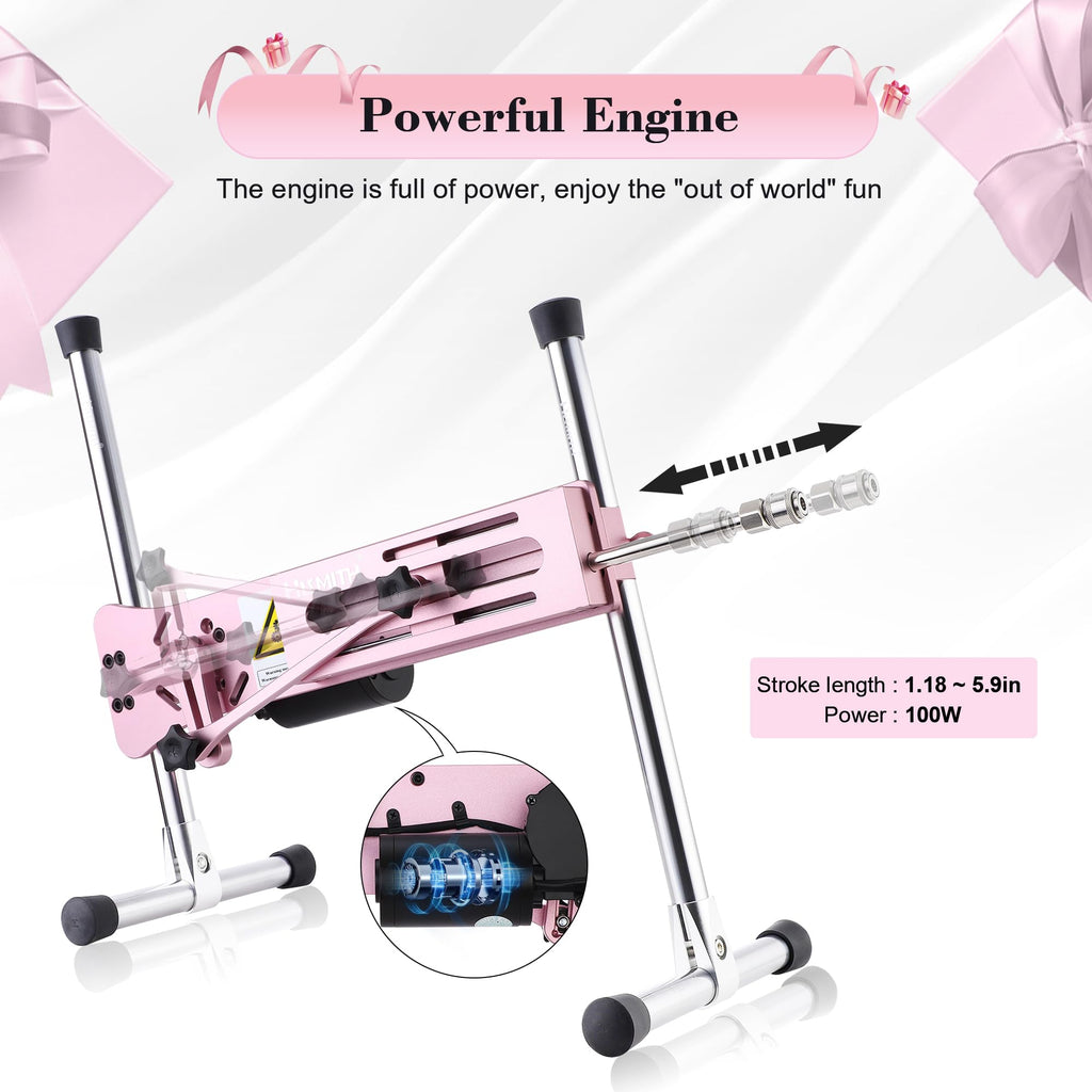 Hismith 100W Premium Sex Machine, APP Controlled Sex Machine with KlicLok System, Love Machine Gift Packaging for Anniversaries,