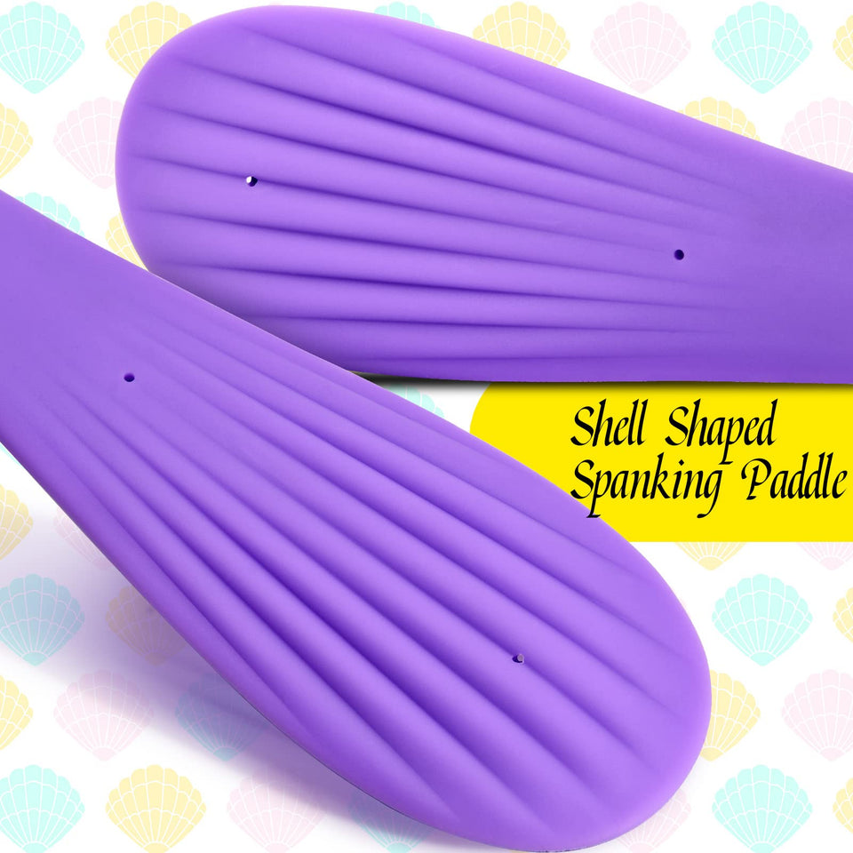 Spanking Paddle for Sex Play Rubber Shell Shaped Slapper Flexible & Firm Flirt Toy for SM Bondage Game Adult Couple for Men Wome