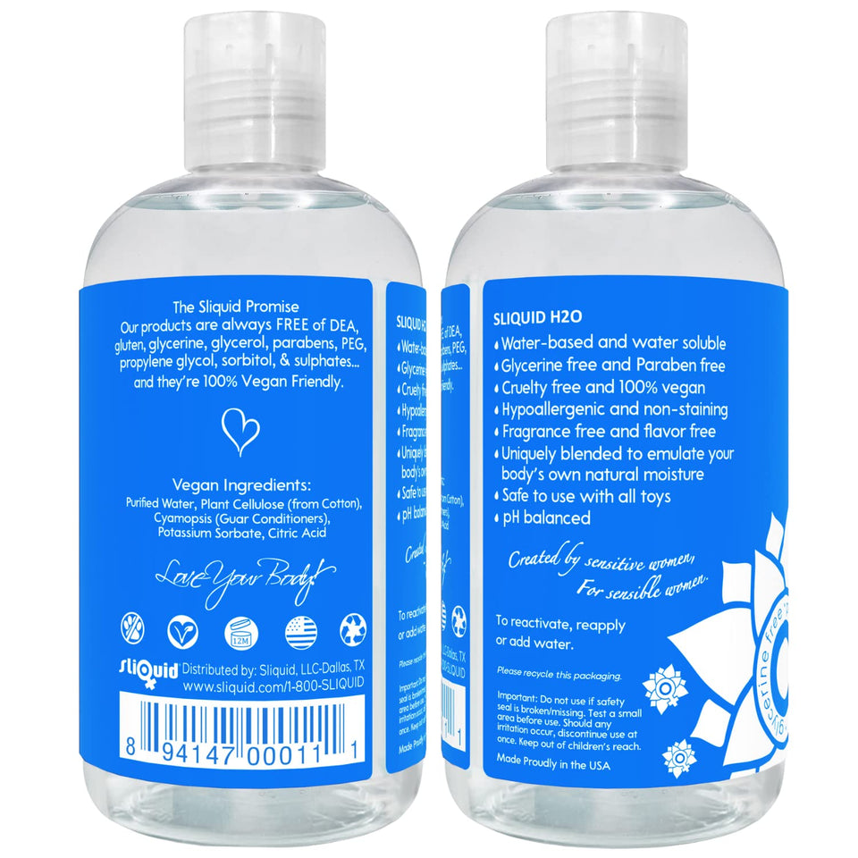 Sliquid H2O Original Water Based Lubricant  85 Ounce