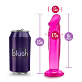 Blush 6.5 Small Dildo - Suction Cup - Strap On Harness Compatible - Dong - Sex Toy For Women - Sex Toy For Adults