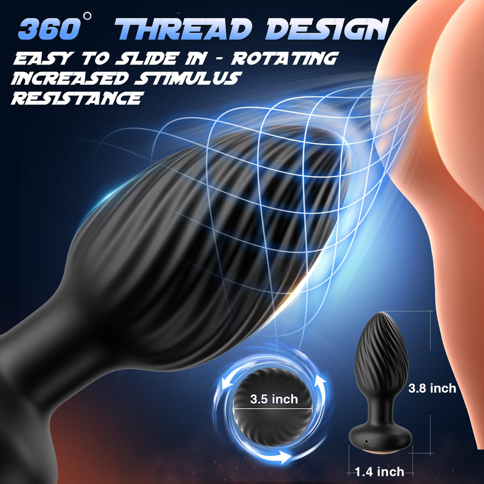 360 Rotation Adult Sex Toys for Men Prostate Massager - Swirl Surround Stimulate Prostate Point APP Remote Control, Adult Toys A