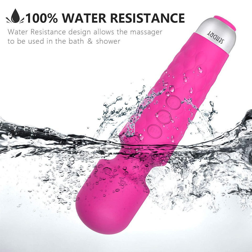 Female Vibrator, G-Spot & Sex Toy, 20 Modes & 8 Speeds Wand Massager, Quiet, Waterproof, USB Rechargeable Vibrator, Hand-Held Co