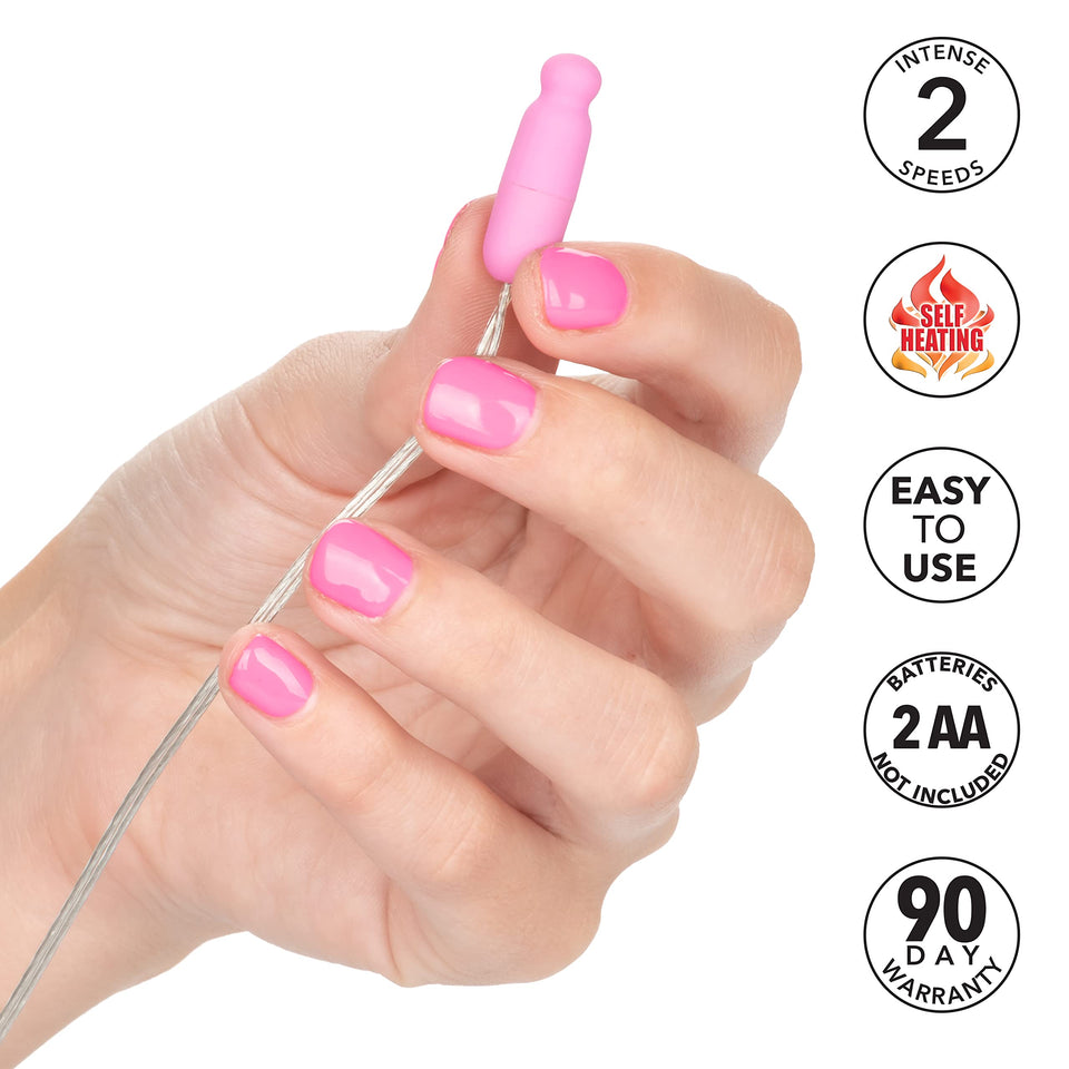 Calexotics Whisper Micro-Heated Bullet Vibrator With 2-Speeds Powerful Vibration And Warms As It Vibrates - Pink Se-0044-04-2