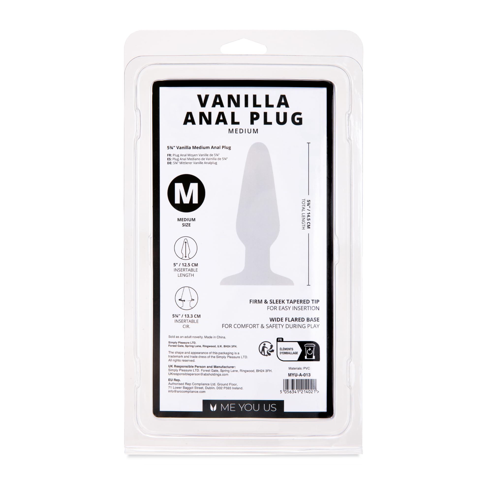 Me You Us Vanilla Medium Anal Plug