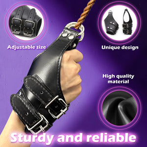 Bondage Cuffs Bondage Gear & Accessories Leather Wrist BDSM Handcuffs Restraint for Bed Restraints Adjustable Handcuff Straps SM