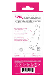 VeDO Crazzy Bunny Vibrator Bullet, Rechargeable Clitoral Adult Sex Toy, Clitoris Stimulator Vibe for Women (Pink)