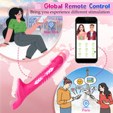 Strap-On Thrusting Dildo Sex Toys - Adult Toys APP Remote Control Wearable Harness Strap-On Dildo with 3 Thrusting & 9 Vibrating