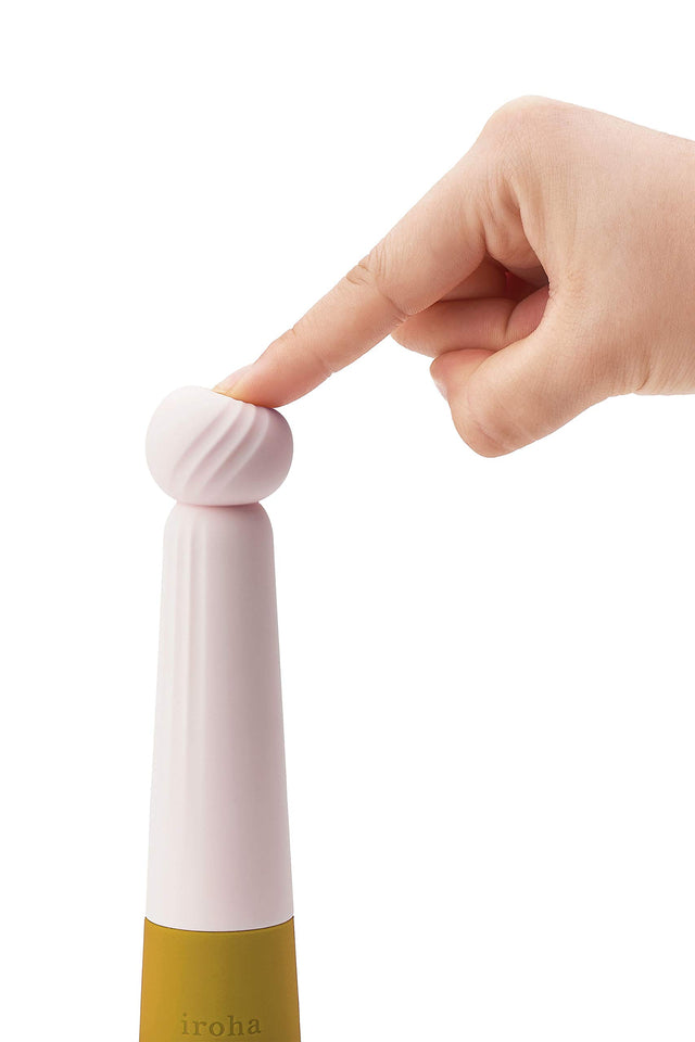 Iroha Rin Kokane Gold Women Soft Touch Silicone Vibrator Adjustable Strengths Battery Operated Stick Shaped
