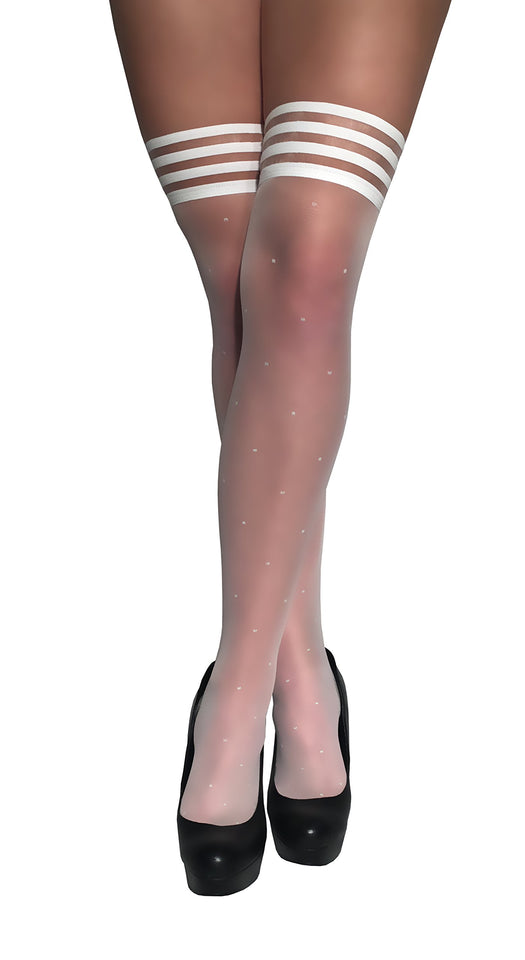 Kixies Brooke White Polka Dot Size D