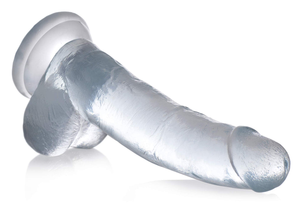 Jock C-Thru 8In Clear Dildo W/ Balls Tpe