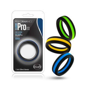 Performance Silicone Go Pro Cock Ring Black/Green/Black