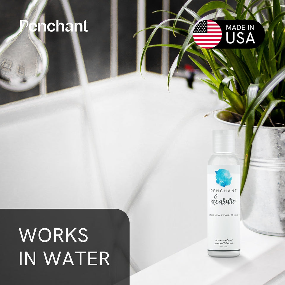 Penchant Water-Based Lube, Natural Moisturizing Lubricant Gel for Men, Women & Couples (3 Pack, 12Fl Oz Total)