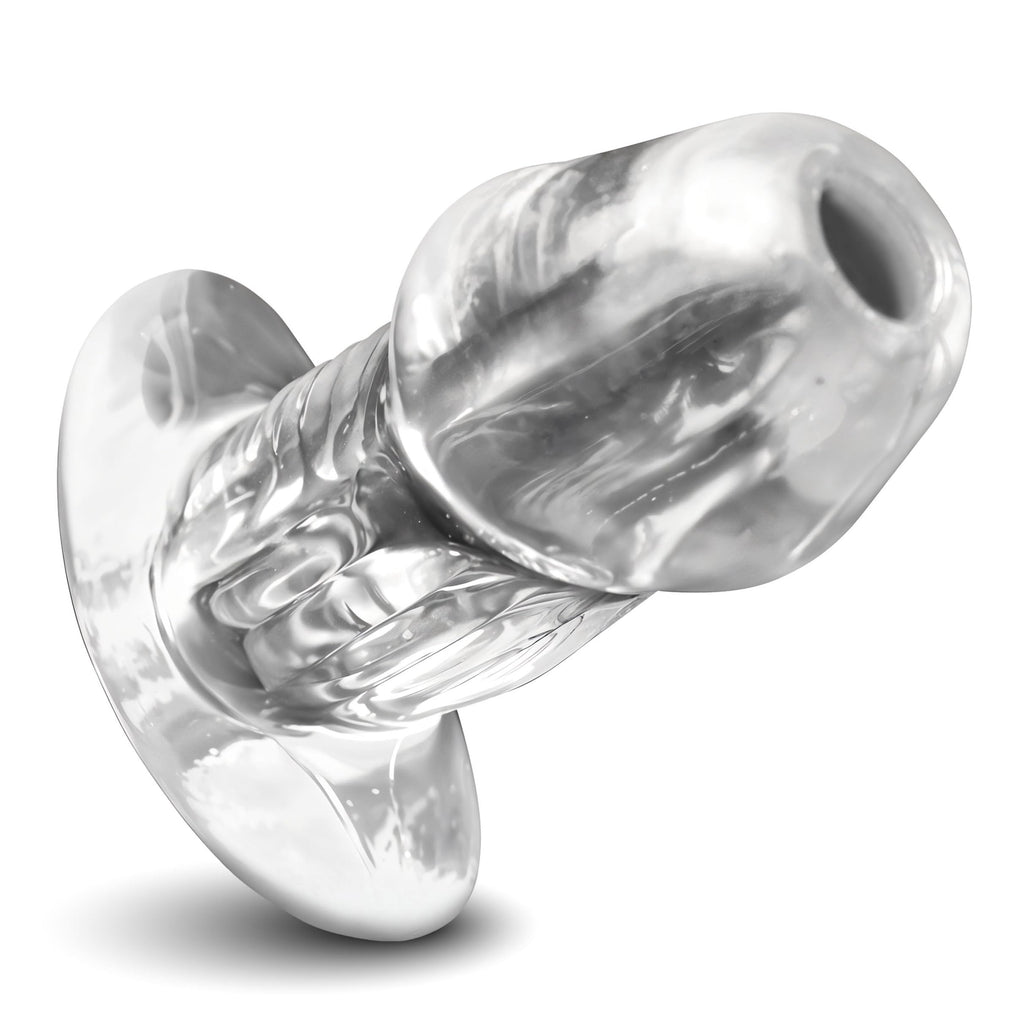 Master Series Dicked Clear Hollow Plug M