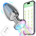 HODEVO Adult Anal Plug Sex Toy, Vibrating Anal Butt Plug, Light Up But Plug with App and Remote Controlled Vibrator, Stainless S