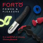 Forto Vibe Ribbed Plug W/Remote Sm Blk