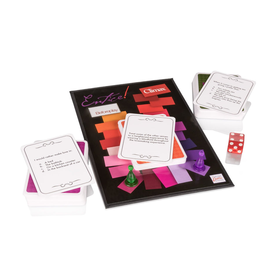 Calexotics Entice Dice & Card Game -- Sexy Adult Toys - Novelty For Him Or Her