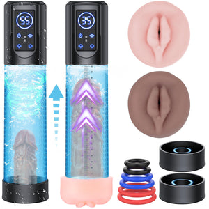 Penis Pump Male Sex Toys - 12 Smart Modes Water Penis Enlarger Extender Electric Dick Pump Male Masturbator Waterproof Cock Pump