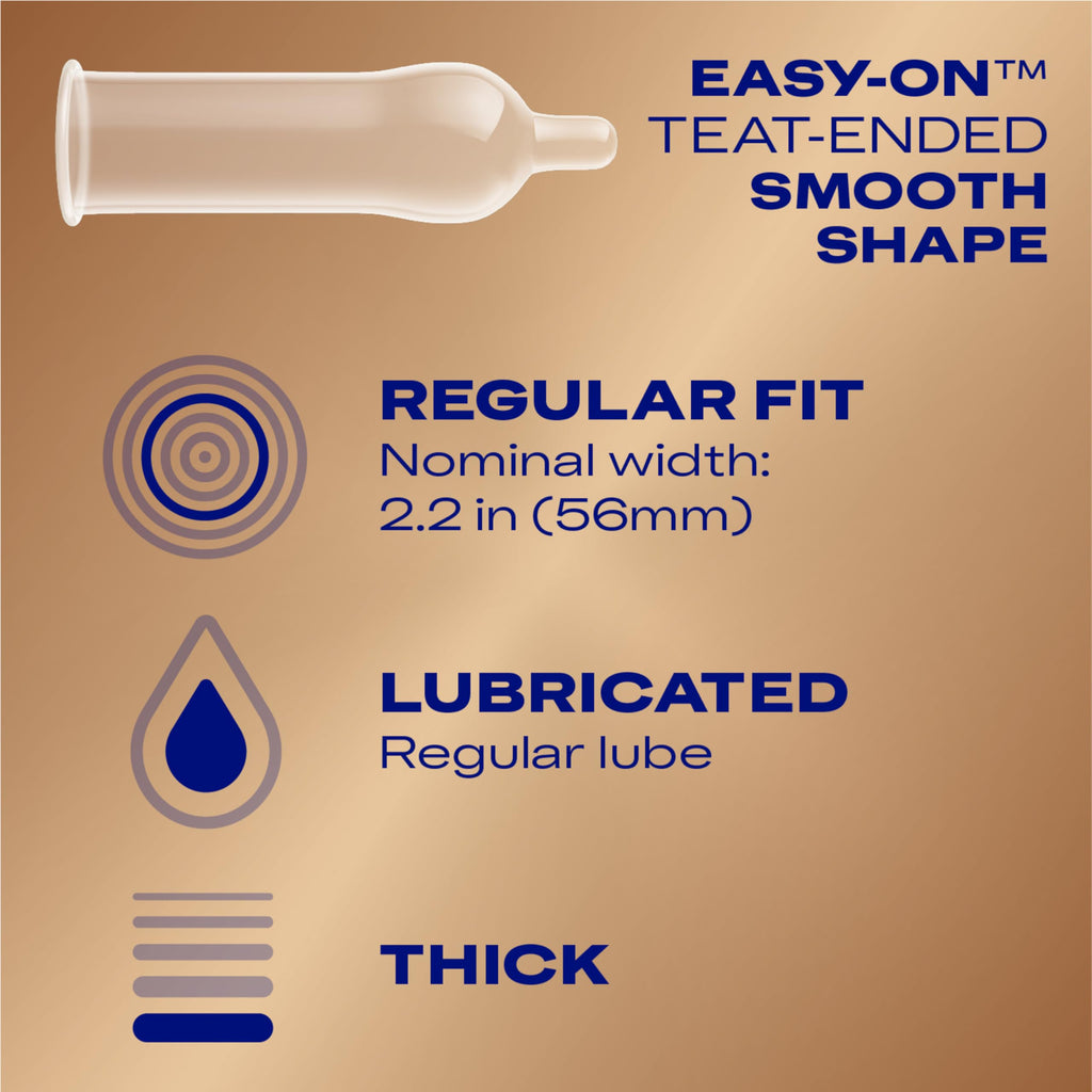 Durex Avanti Bare Real Feel Condoms, Non Latex Lubricated Condoms for Men with Natural Skin on Skin Feeling, Regular Fit, FSA &