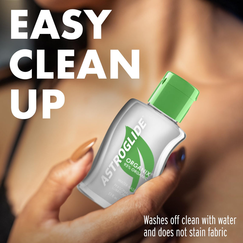 Astroglide Organix Liquid (2.5 Oz.) Water Based Personal Lubricant with 95% Organic Ingredients