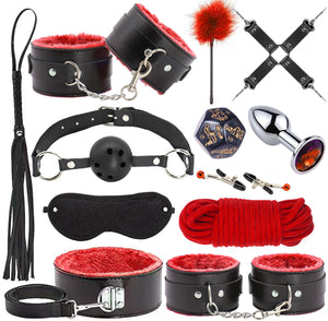 BDSM Bondage Restraints for Adult Toys, 12 Pcs Bondage Gear and Accessories Sex Toys for Women and Couples