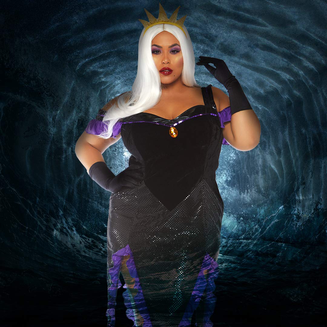 Leg Avenue 2 Pc Sultry Sea Witch, Include Blk/Purple Color