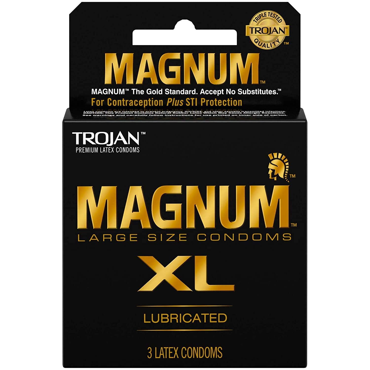 Magnum Large Size XL Condoms, 3ct