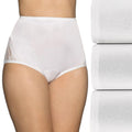 Vanity Fair Womens Perfectly Yours High Waisted Brief Panties, Lace Nouveau-3 Pack-Star White, 8