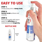 Adam and Eve 4 in 1 Pure and Clean Misting Adult Sex Toy Cleaner, Fast Acting Clear Wash, Easy to Use Spray with Fresh Scent, Fl