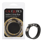 California Exotics Leather 3 Snap Ring