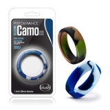 Performance Silicone Camo Cock Ring Blue Camoflauge